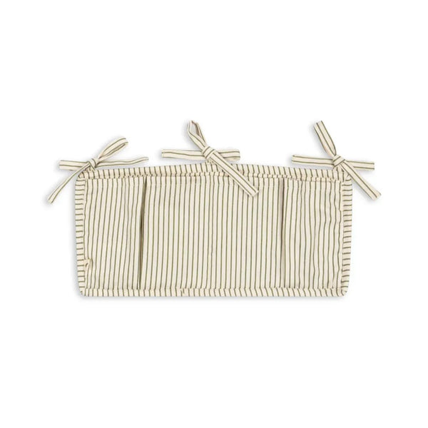 Striped Quilted Bed Pockets Baby Organiser  (Tea Stripe)