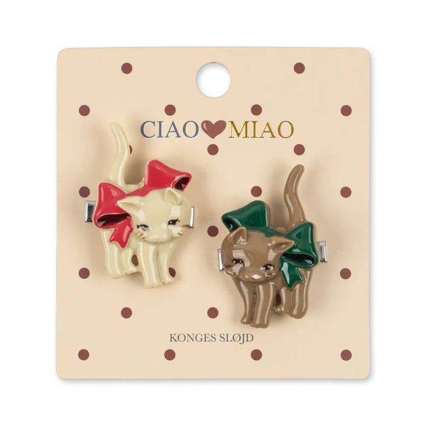 Bow Kitty 2 Pack Hair Clips