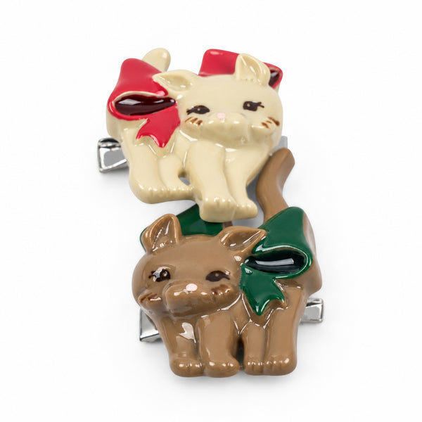 Bow Kitty 2 Pack Hair Clips