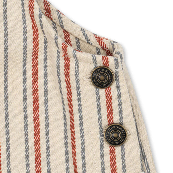 Frankie Cotton Twill Stripe Dungarees (Stripe Winds)