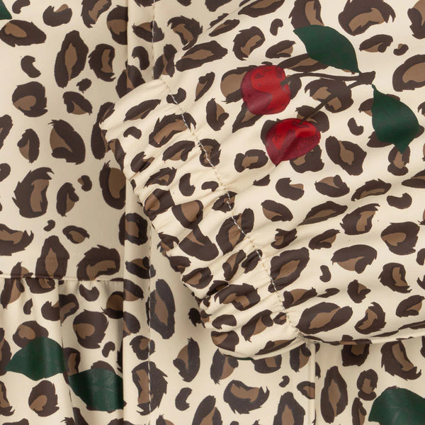 Palme Leopard Cherry Rainy Day Jacket and Trouser Set (Leo Cerise)