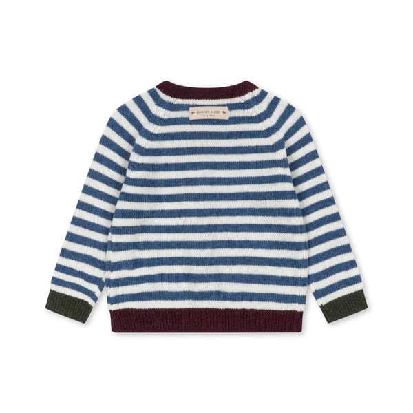 Belou Autumn Stripe Wool Blend Cardigan