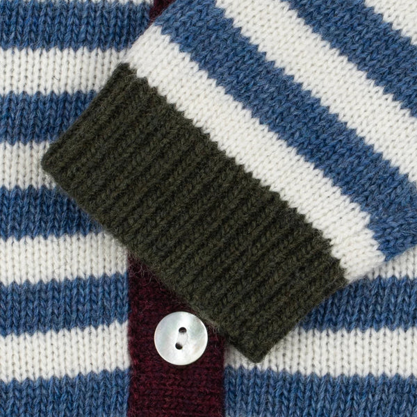 Belou Autumn Stripe Wool Blend Cardigan