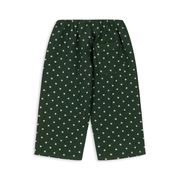 Elin Polkadot Straight Leg Cotton Seersucker Trousers (Dot Marseille)