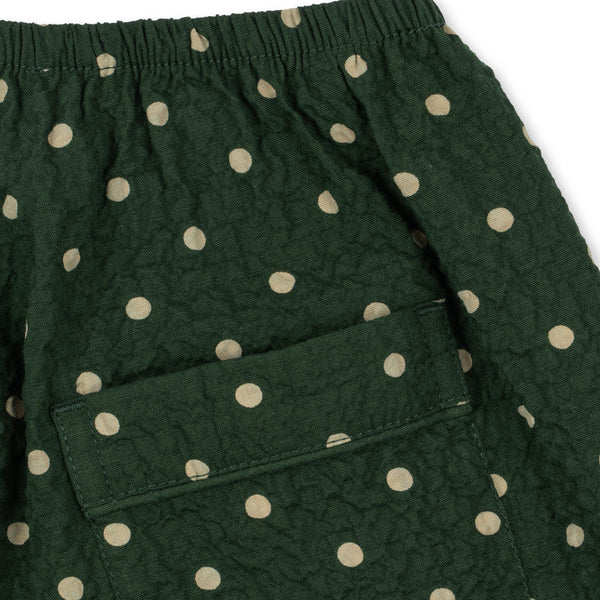 Elin Polkadot Straight Leg Cotton Seersucker Trousers (Dot Marseille)