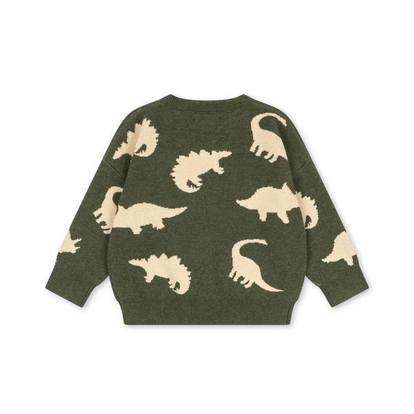 Lapis Dino Print Wool Mix Knitted Jumper