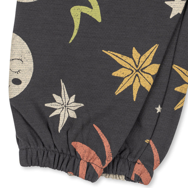 Loupy Luna Lightning Print Cotton Sweatpants