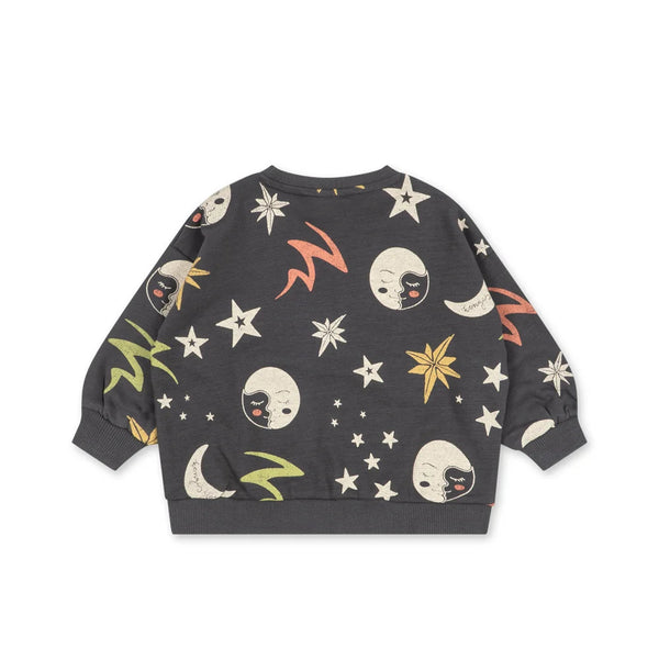 Loupy Luna Lightning Print Cotton Sweatshirt