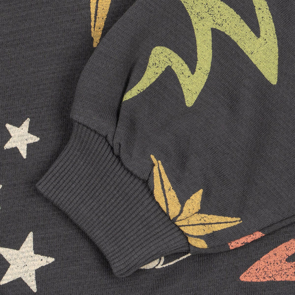Loupy Luna Lightning Print Cotton Sweatshirt