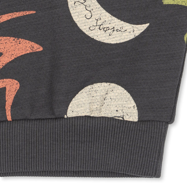 Loupy Luna Lightning Print Cotton Sweatshirt