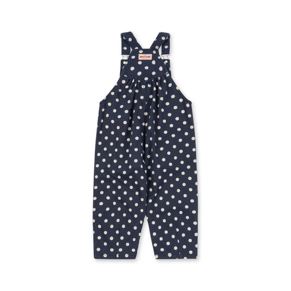 Nola Polkadot Classic Denim Dungarees (Dot Nuit)