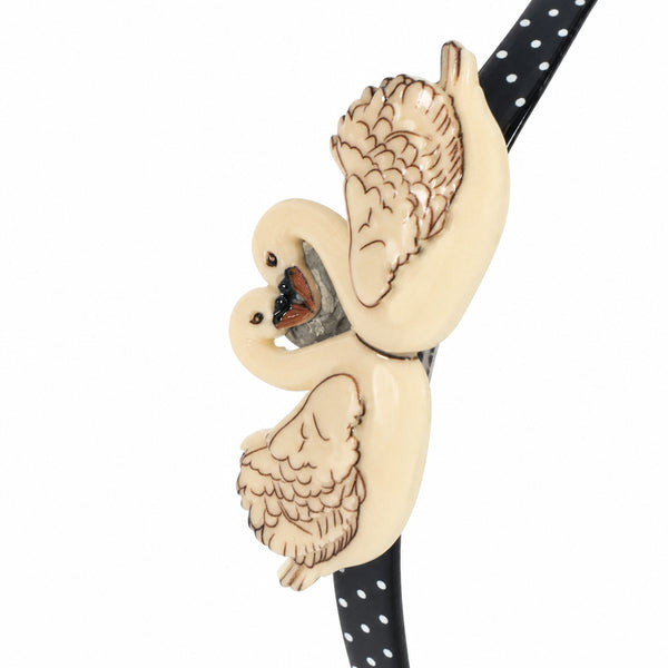 Swan Polkadot Hair Band