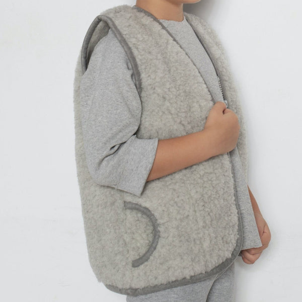 MAMA Clara 100% Wool Vest (Grey)
