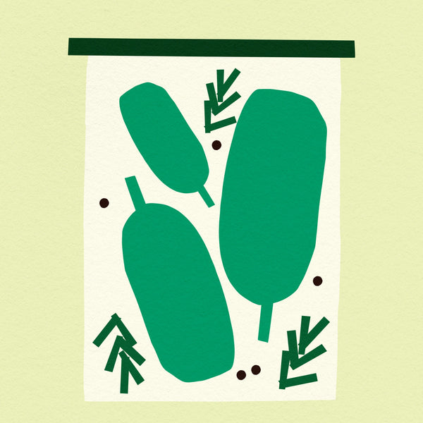 P for Pickles- Alphabet Art Print
