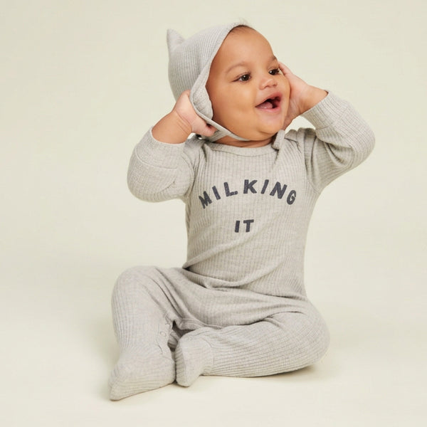 Pixie Grey Marl Cotton Bonnet