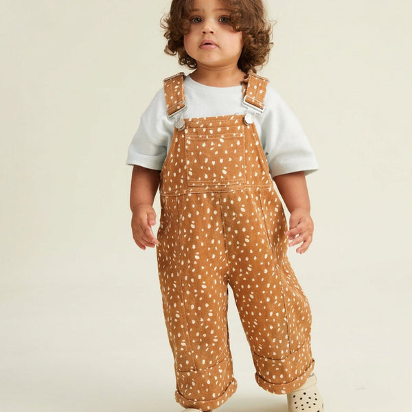 Blythe Fawn Print Cotton Dungarees