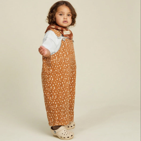 Blythe Fawn Print Cotton Dungarees