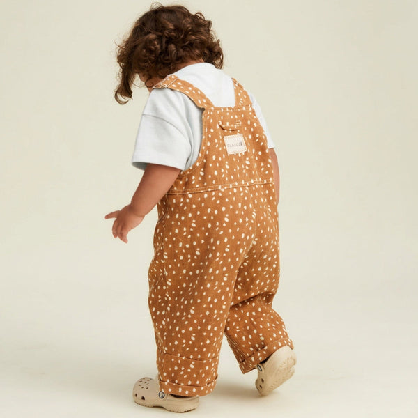 Blythe Fawn Print Cotton Dungarees