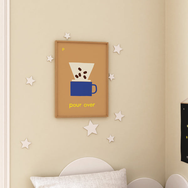 P for Pour Over- Alphabet Art Print