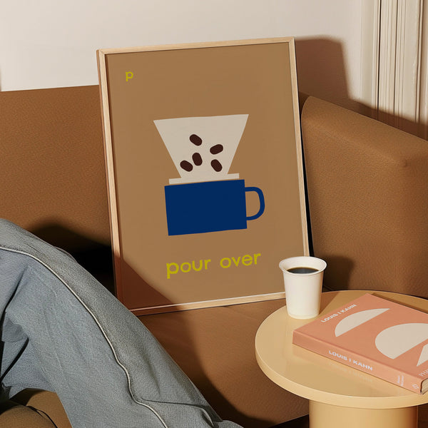 P for Pour Over- Alphabet Art Print