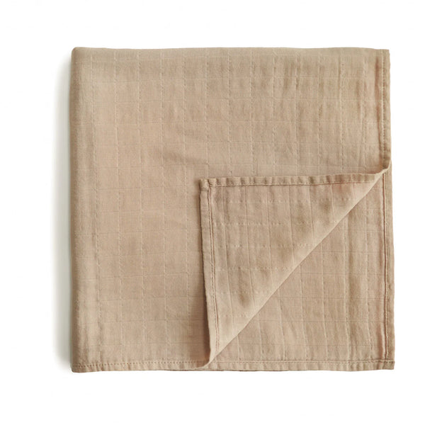 Extra Soft Organic Cotton Muslin Swaddles (Pale Taupe)