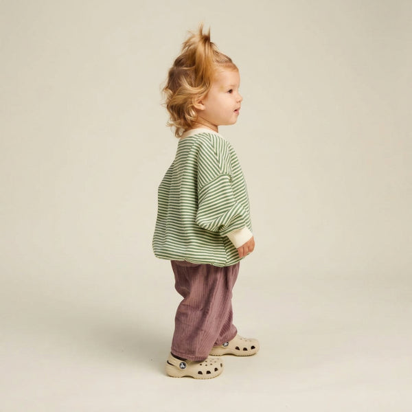 Carner Pine Deer Claude Striped Cotton Sweatshirt