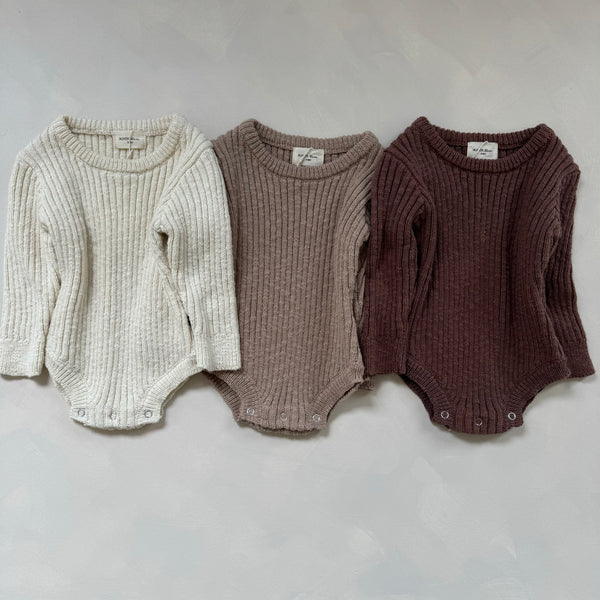 Oatmeal Teddy Cotton Baby Bodysuit