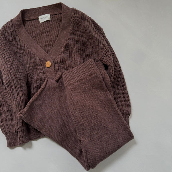 Cocoa Teddy Oversized Cotton Cardigan