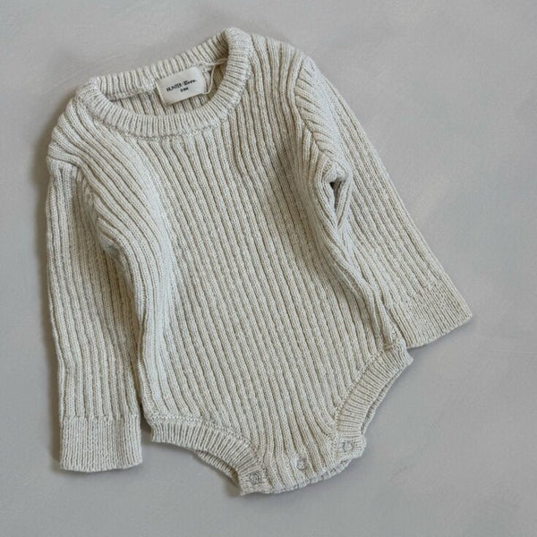 Oatmeal Teddy Cotton Baby Bodysuit