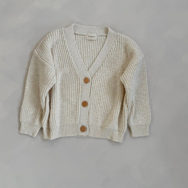 Oatmeal Teddy Oversized Cotton Cardigan