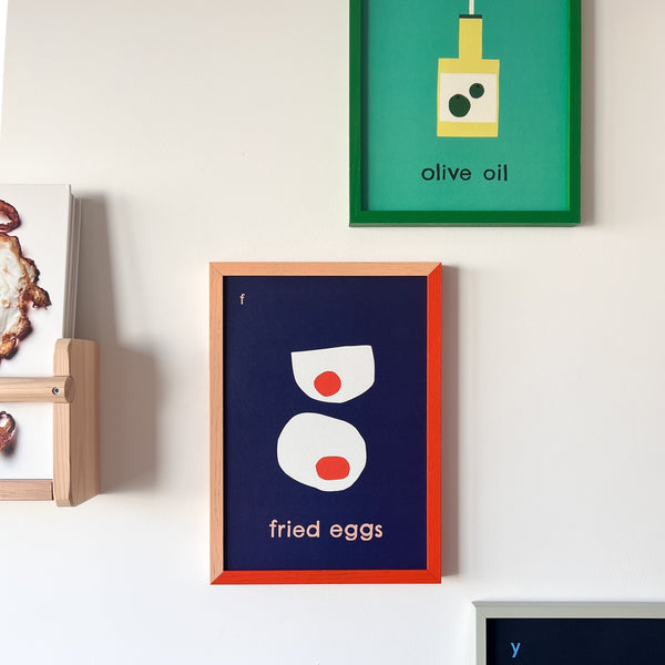 F for Fried Eggs- Alphabet Art Print
