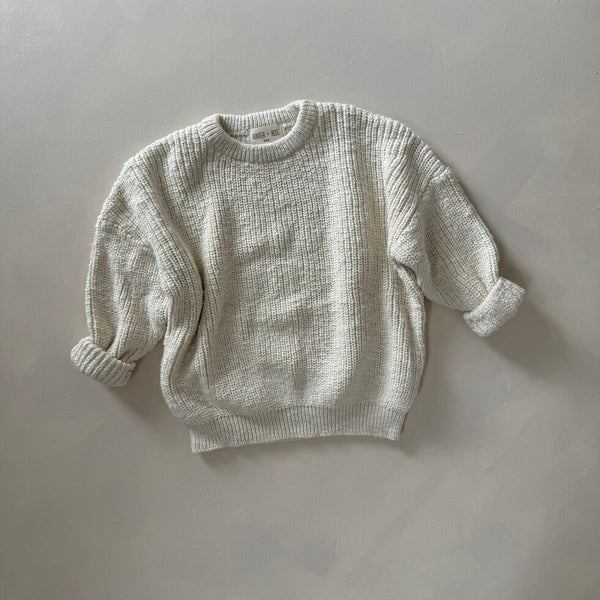 Oatmeal Teddy Oversized Cotton Jumper