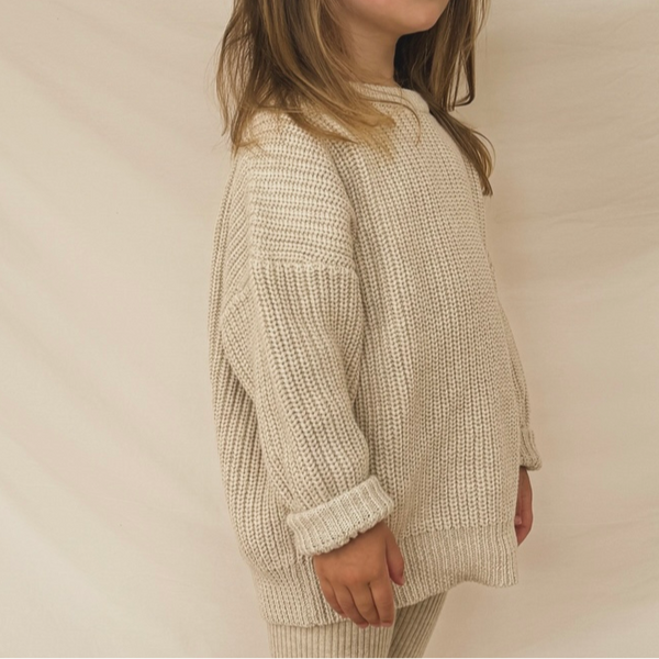 Aspen Chunky Knit Oversized Jumper Wheat