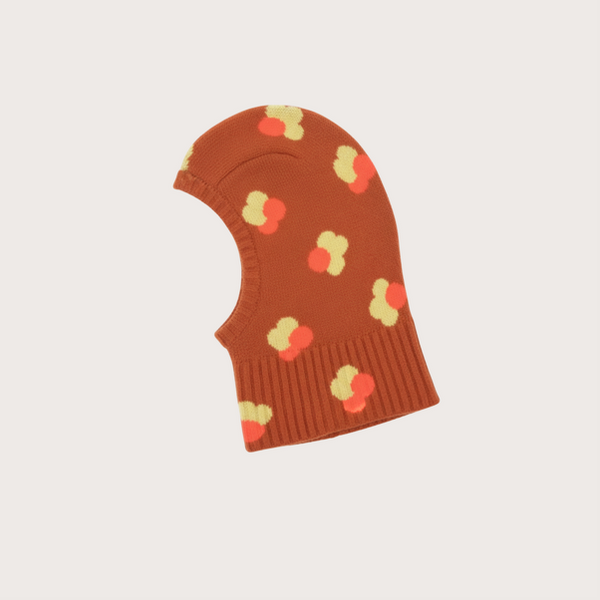Ren Rust Jacquard Cotton Knit Balaclava