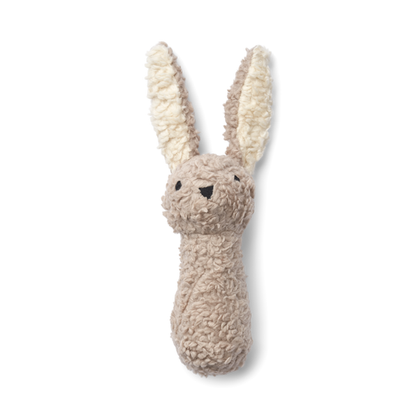 Pil Rabbit Shaped Soft Baby Toy Rattle (Pale Grey)