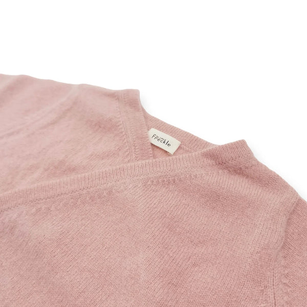 Maeve Premium Cashmere Wrap Footed Babygrow (Pink)