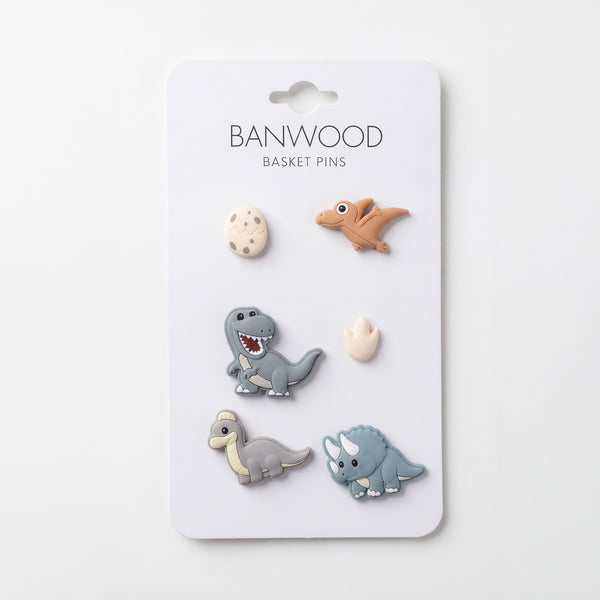 Banwood Pin & Ride Basket Pins (Dinosaurs)