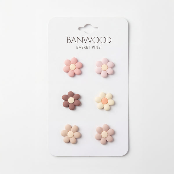 Banwood Pin & Ride Basket Pins (Flowers)