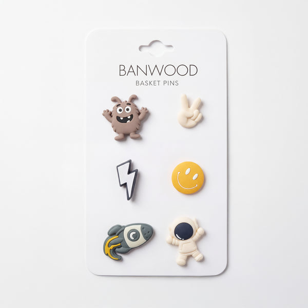 Banwood Pin & Ride Basket Pins (Space)