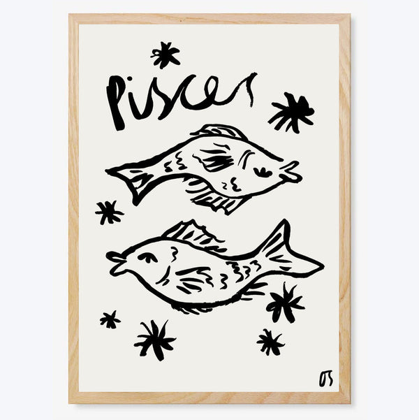 Pisces Star Sign Art Print