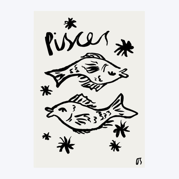 Pisces Star Sign Art Print