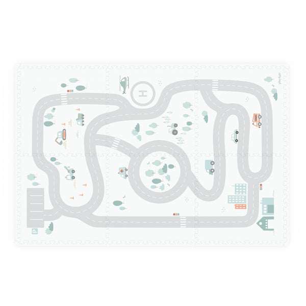 Tiloo Road Map Puzzle Piece Foam Playmat