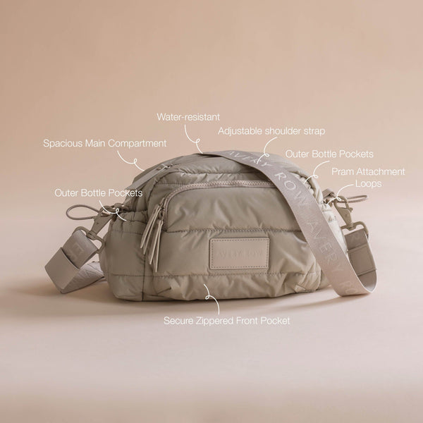 Pram Organiser Cross-Body Bag (Oyster)