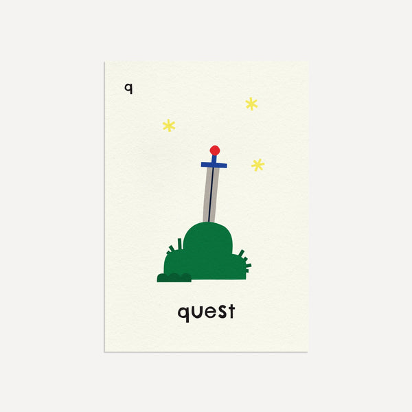 Q for Quest- Alphabet Art Print