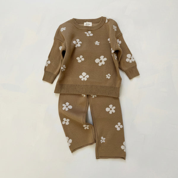 Quinn Bloom Cotton Knit Trousers