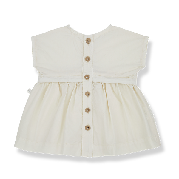 Rebecca Cotton Poplin Baby Summer Dress (Ivory)