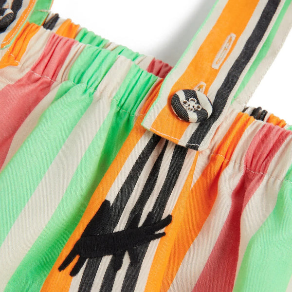 Rainbow Stripe Frill Leg Baby Romper