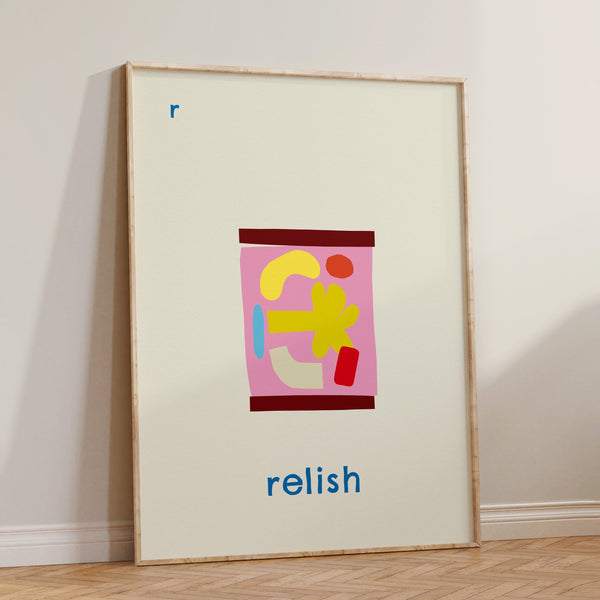 R for Relish- Alphabet Art Print