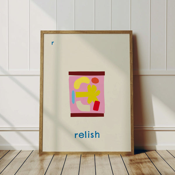 R for Relish- Alphabet Art Print