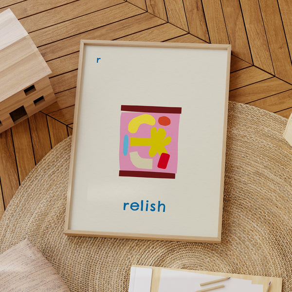 R for Relish- Alphabet Art Print